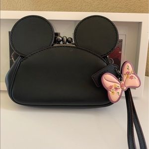 Disney X Coach Mickey Mouse Kisslock Wristlet